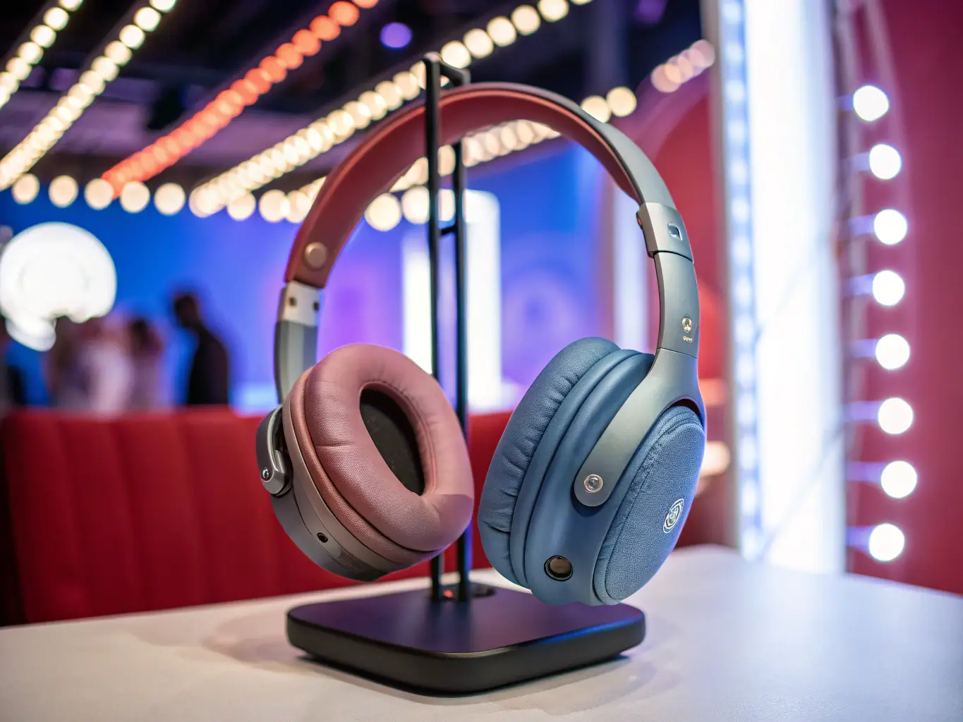 Over-ear headphones in a studio setting, highlighting their professional-grade audio quality for content creation and critical listening.